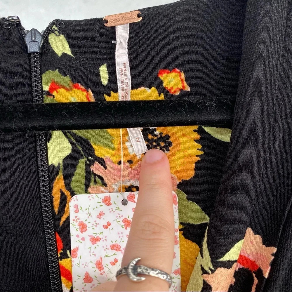 NWT Free People Neon Garden Minidress - Picture 4 of 6